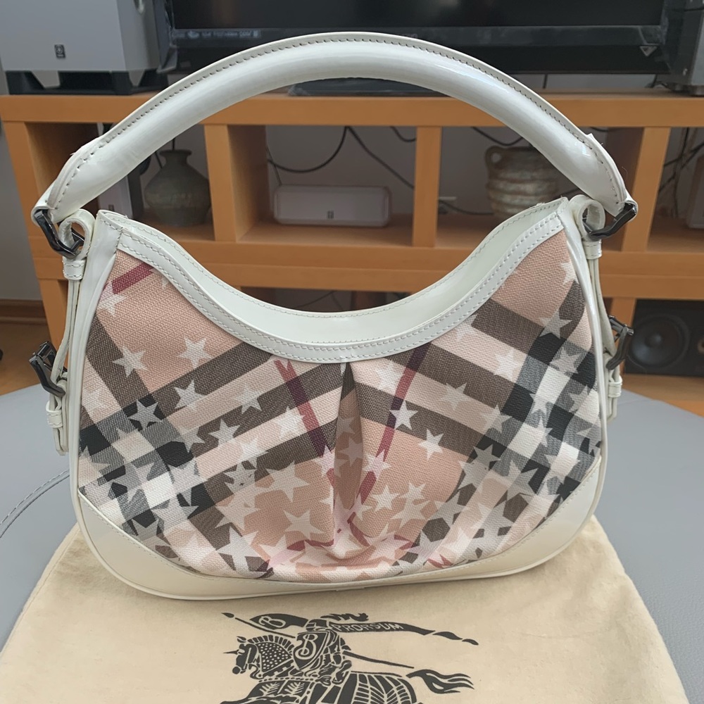 Burberry Nova Printed Stars Hernville Hobo Bag Small